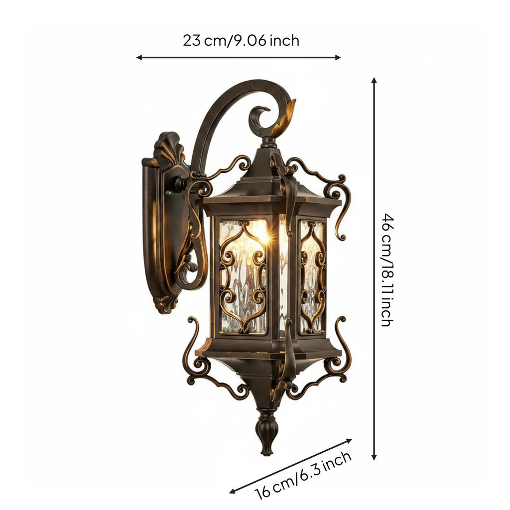 Ornate Garden Wall Lantern