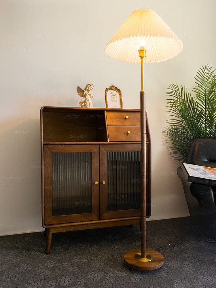 Retro Pleated Floor Lamp