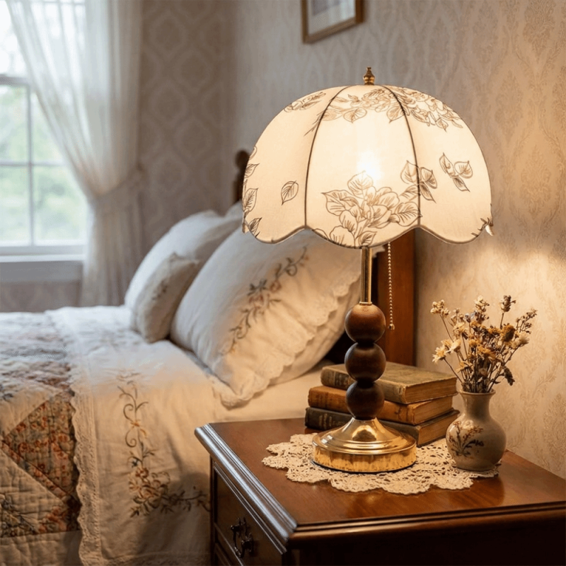 Retro  Vintage Fabric Table Lamp