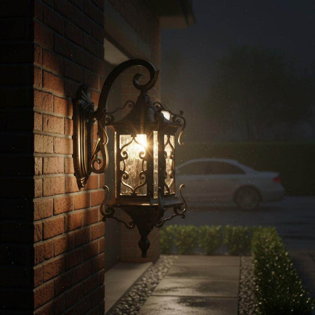 Ornate Garden Wall Lantern