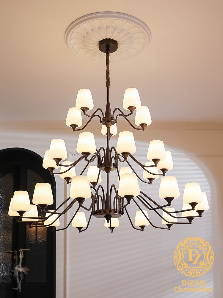 Vintage American Loft High Ceiling Chandelier