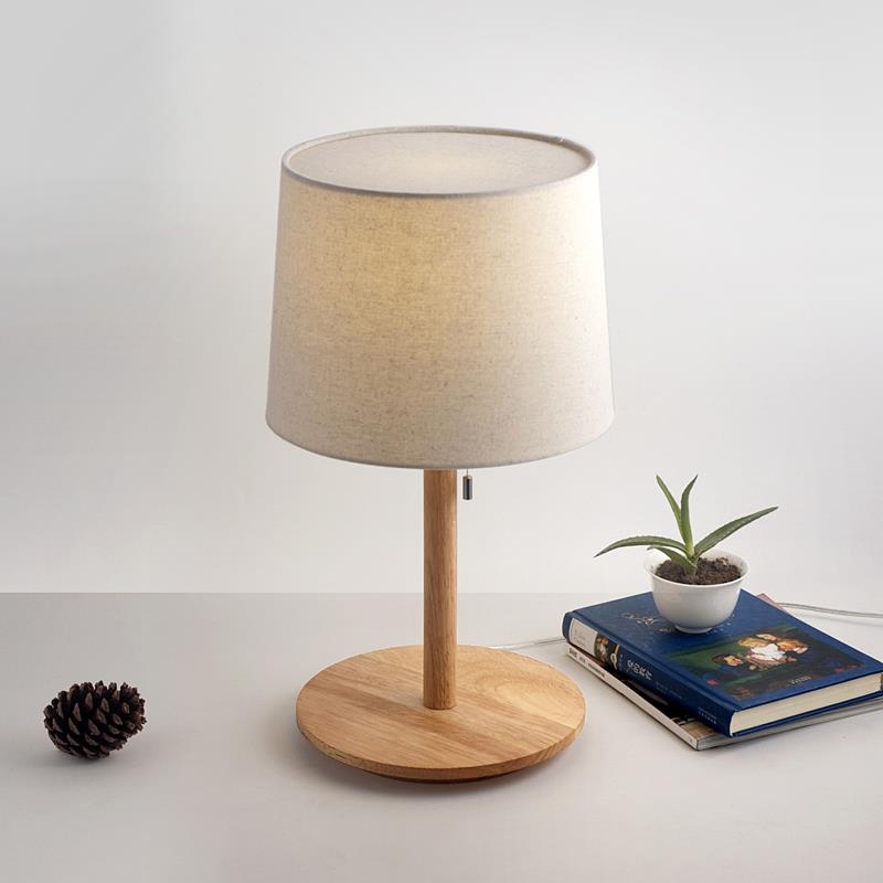Rustic Dimmable Wood Table Lamp