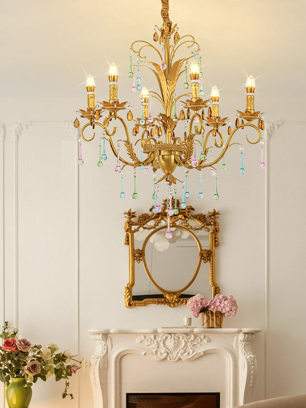 Luxury Gold Crystal Chandelier Iron