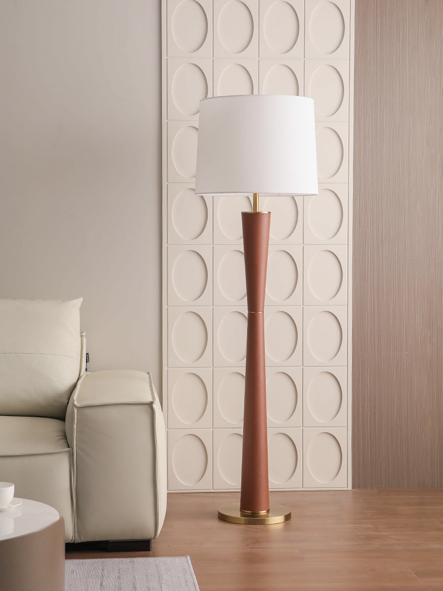 Minimalist Leather Reading Floor Lamp