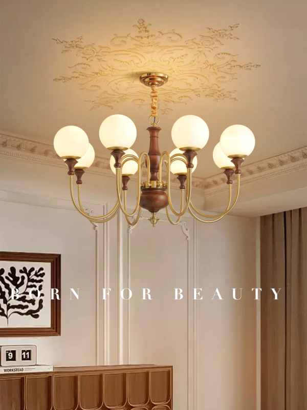 Retro American Vintage Style Ashwood Pendant Light