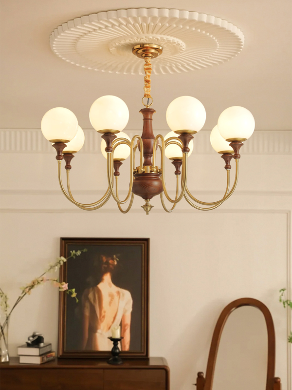 Retro American Vintage Style Ashwood Pendant Light