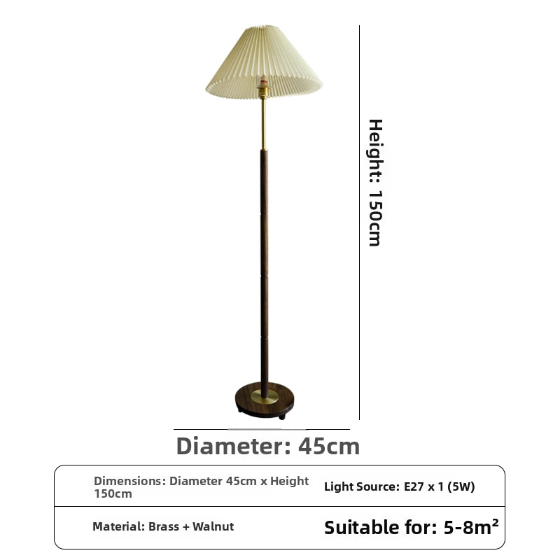 Retro Pleated Floor Lamp