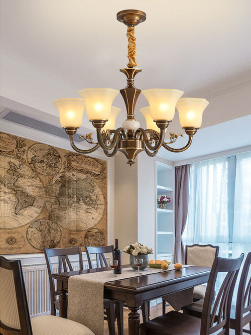 Antique Modern Elegant Copper Living Room Chandelier