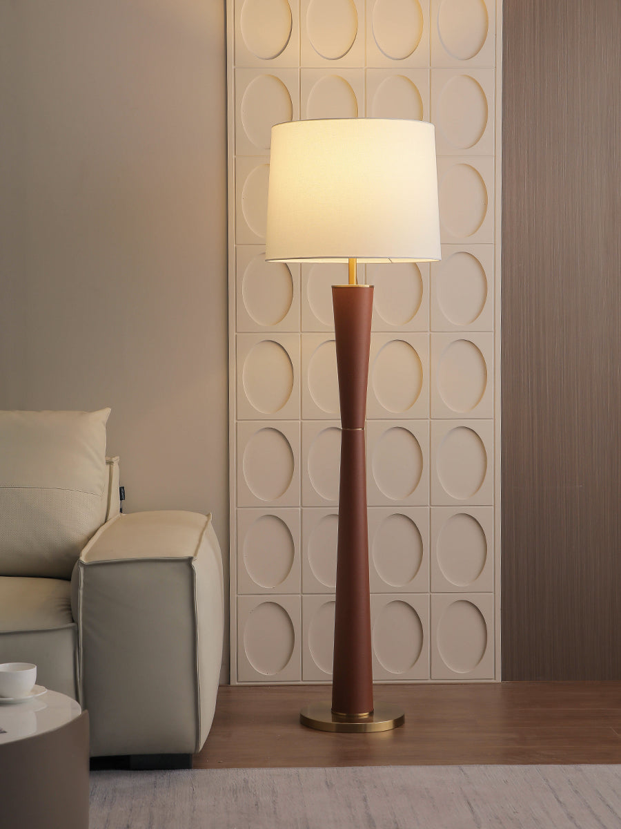 Minimalist Leather Reading Floor Lamp