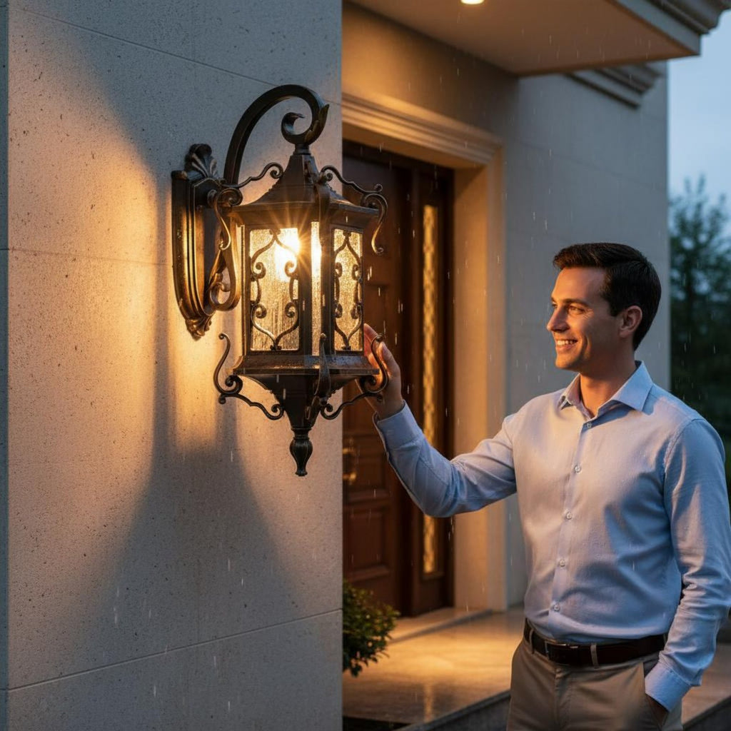 Ornate Garden Wall Lantern